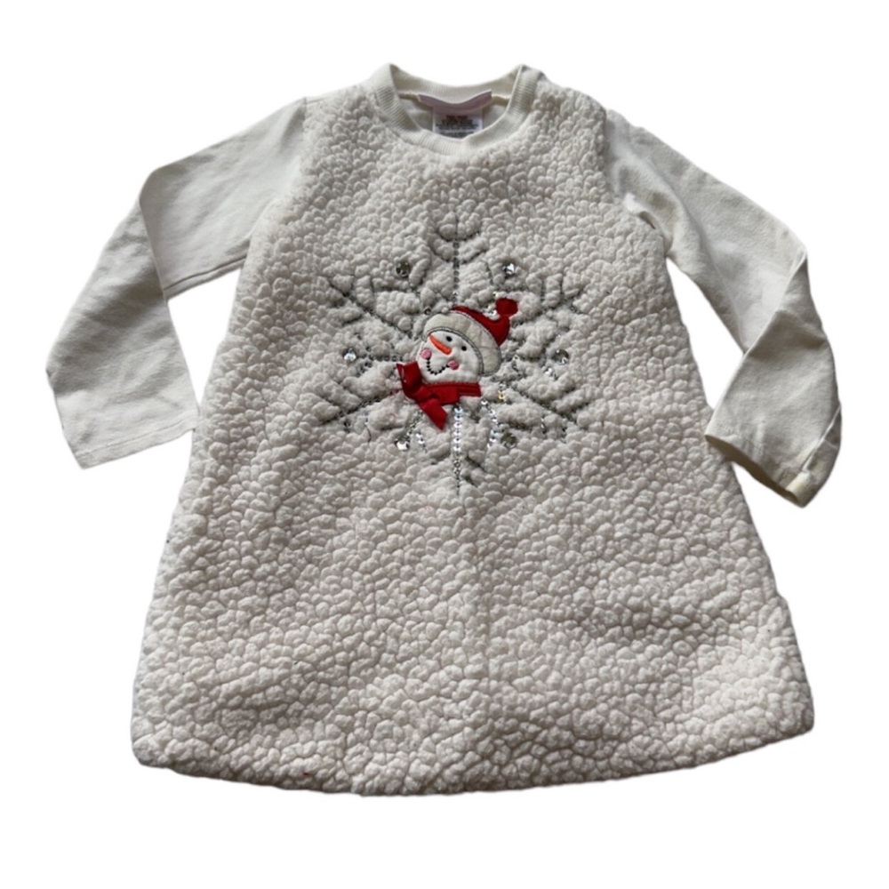 Bonnie Jean Sherpa Snowman Dress
